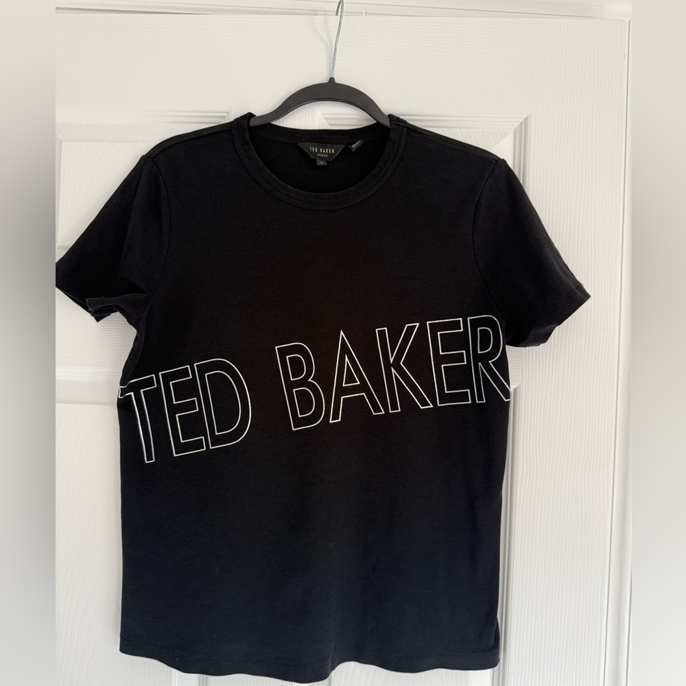 Ted Baker Black Tee with Bold Logo